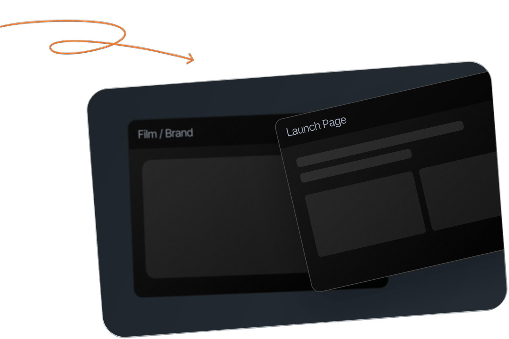 Two overlapping product mockups labelled Launch Video / Brand and Launch Page, the layers a teardown reviews